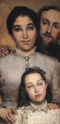 Alma-Tadema, Sir Lawrence Portrait of Aime-Jules Dalou,his Wife and Daughter (mk23) USA oil painting reproduction